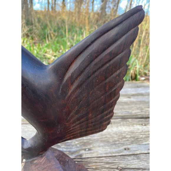 Vintage Midcentury Carved Ironwood Swordfish Statue 15.5" - Picture 10 of 14